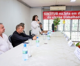 Posse da nova diretoria do SINTFUB. 02/01/2026 Foto: Beto Monteiro/Ascom GRE UnB